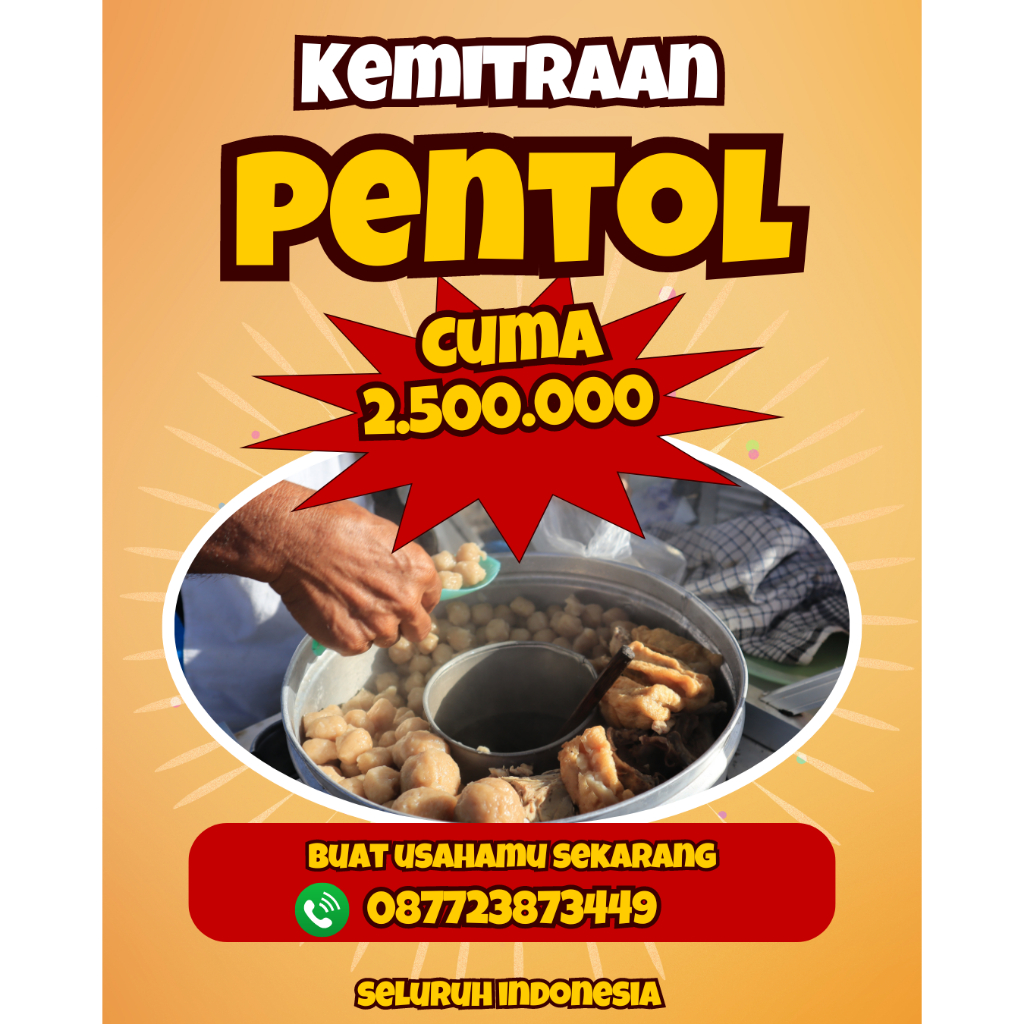 

PAKET USAHA PENTOL – MODAL RINGAN HANYA 2,5 JUTA!