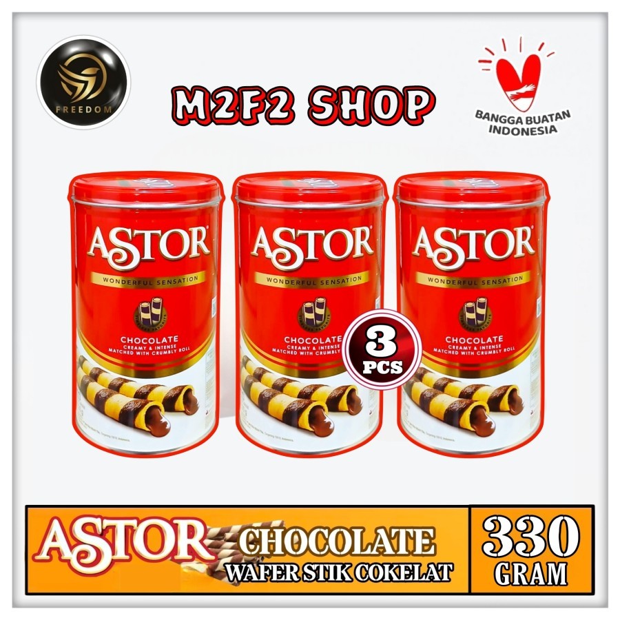 

ASTOR Wonderful Sensation Stick Chocolate Tin | Wafer Stik Cokelat Kaleng - 330 gr (Kemasan 3 Kaleng)