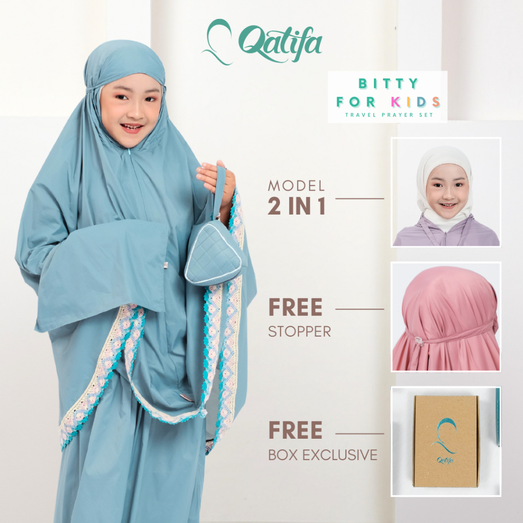 Mukena Anak 5 -12 Tahun Mukena Travel Anak tanggung SD remaja Nyaman Praktis Traveling Mini Pouch Bi