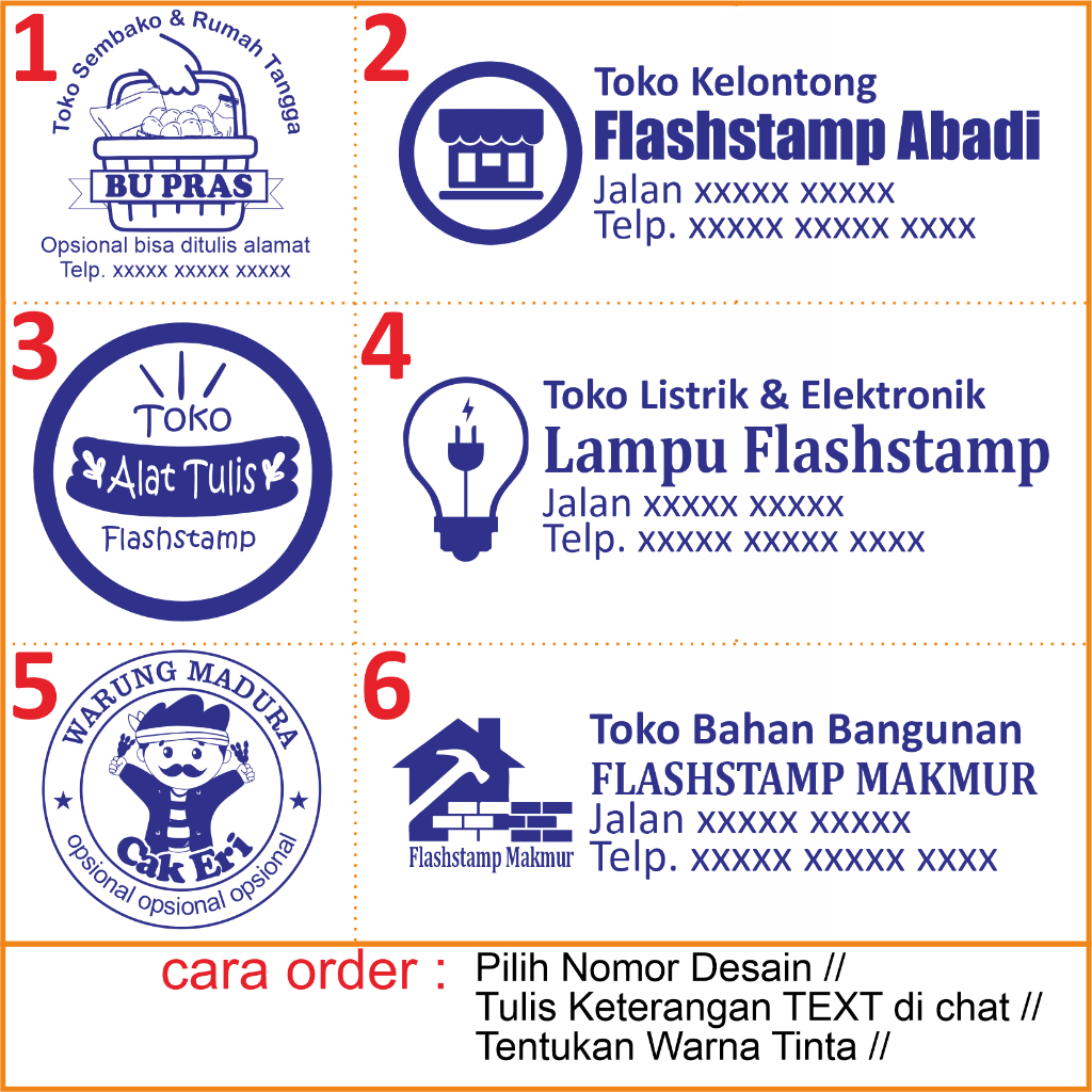 

Custom Stempel Flash Logo | Toko Listrik Toko Bahan Bangunan Toko Sembako Madura | Bisa 1-3 Warna 1HARI JADI