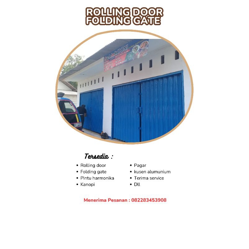 Rolling door warung dan folding gate ruko