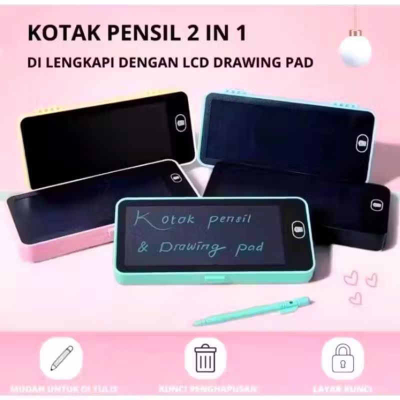 

KOTAK PENSIL CASE LCD WRITING DRAWING BOX CASE | UKURAN BESAR KONTAK PENCIL