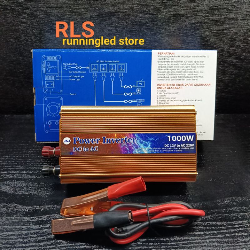 Power Inverter 1000 Watt DC 12V ke AC 220V 1000watt