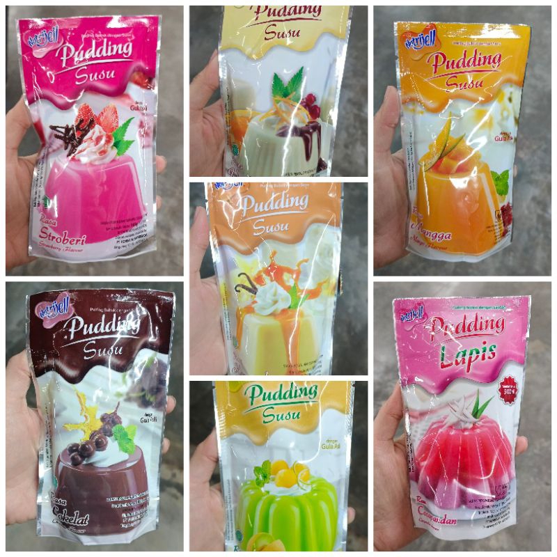 

Nutrijell puding bubuk dengan susu 145gr pudding susu