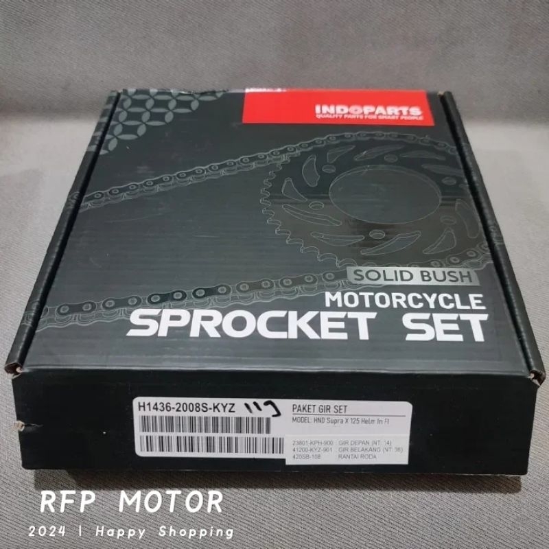 Gear set INDOPARTS SUPRA X 125 HELM IN FI