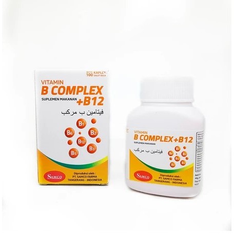 COD Vitamin B COMPLEK✅ | + B12 | Suplemen kesehatan | Netto 100 KAPLET | 100% Dari bahan alami
