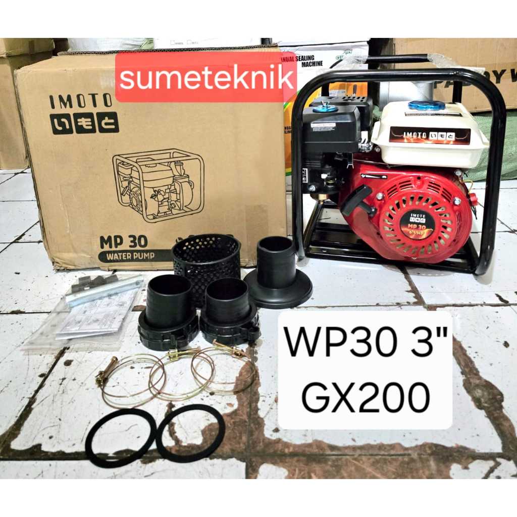 Waterpump WP30 3" Imoto MP30 3"-GX200 Alkon WP30 Pompa Air Sawah WP30 Pompa Irigasi 3" WP30 Imoto