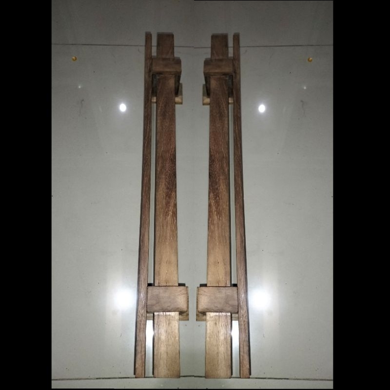 handle pintu 1set ,tarikan pintu, gagang pintu,kupu tarung jati tua asli