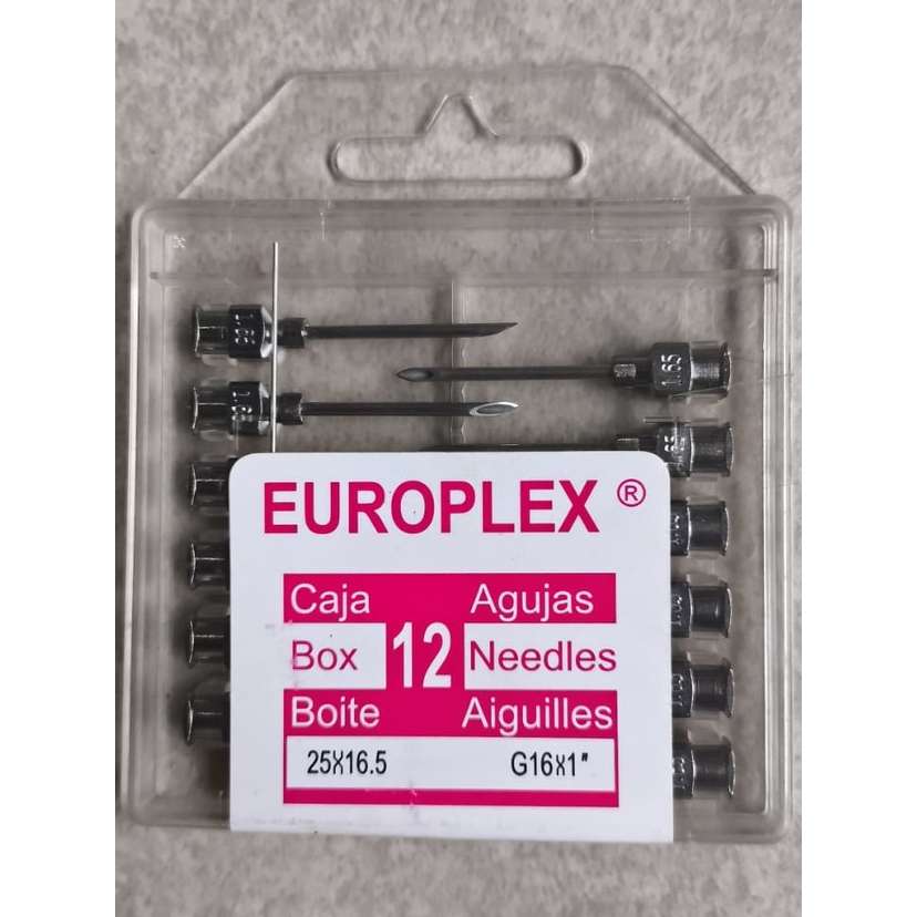 Jarum Europlex ukuran 16G x 1"