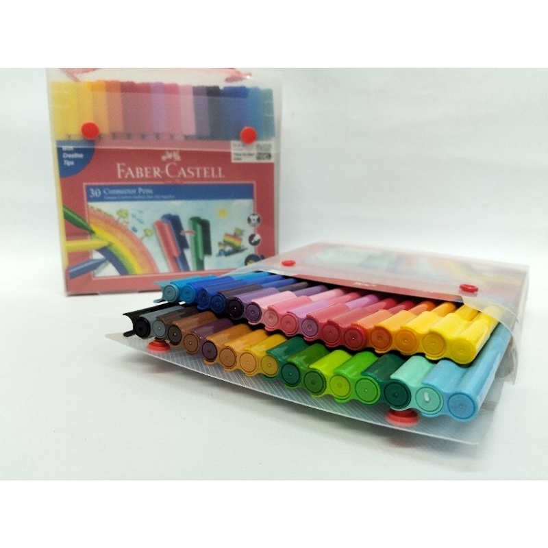 

Konektor Pen Faber Castell / Spidol Warna Kemasan 30 Warna / Connector Pen Set 30