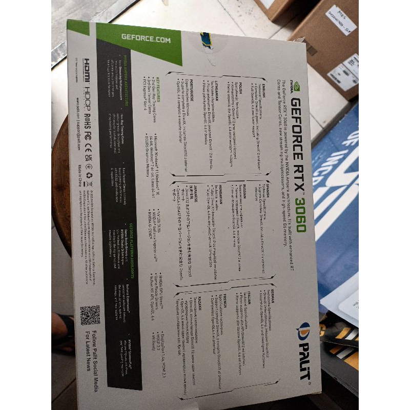 VGA PALIT Geforce RTX3060 DDR6 Dual 12Gb