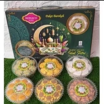 

Kue kering Monaco - Parcel kue lebaran - Kue kering paket 6 toples