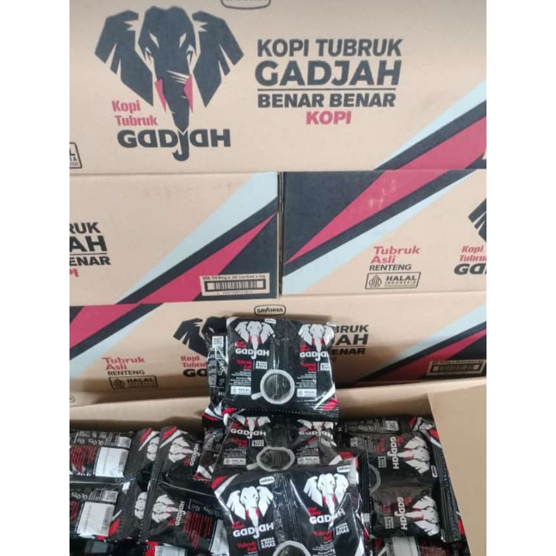 

Kopi Tubruk Gadjah 1 karton isi 10 renteng