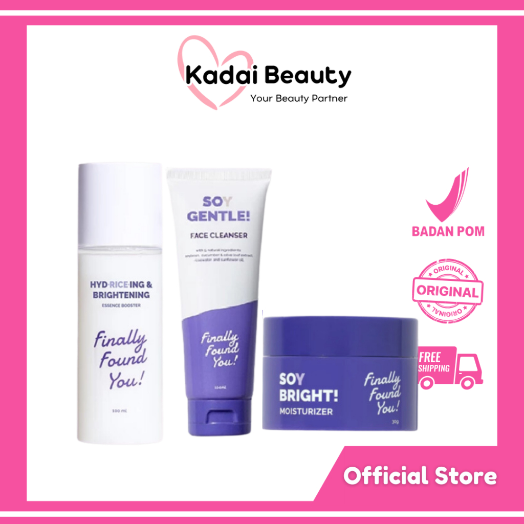 Finally Found You Essence Booster - Serum Infused Toner Soy Gentle Face Cleanser Soy Bright Moisturi