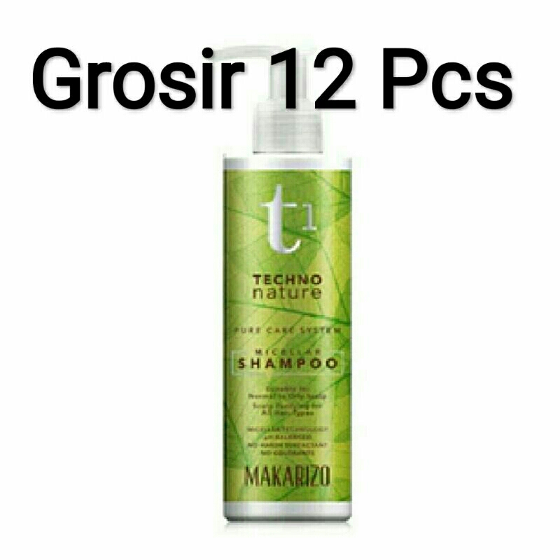 Grosir 12 Pcs Makarizo T1 Micellar Shampo 180ml