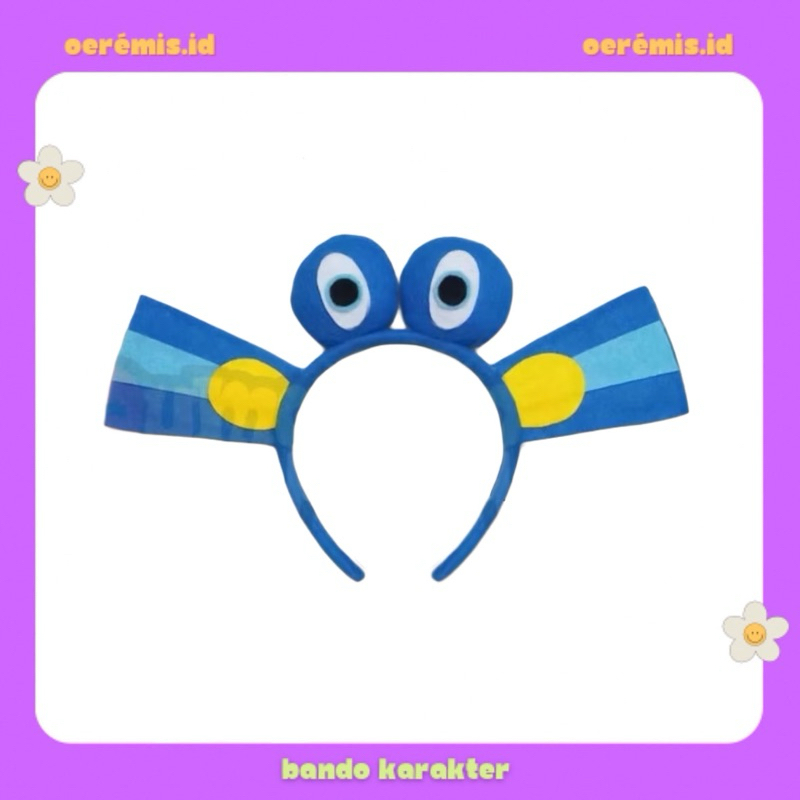 BANDO KARAKTER IKAN LAUT BLUE TANG / BANDO IKAN DORY FINDING NEMO / BANDO HEWAN IKAN LAUT