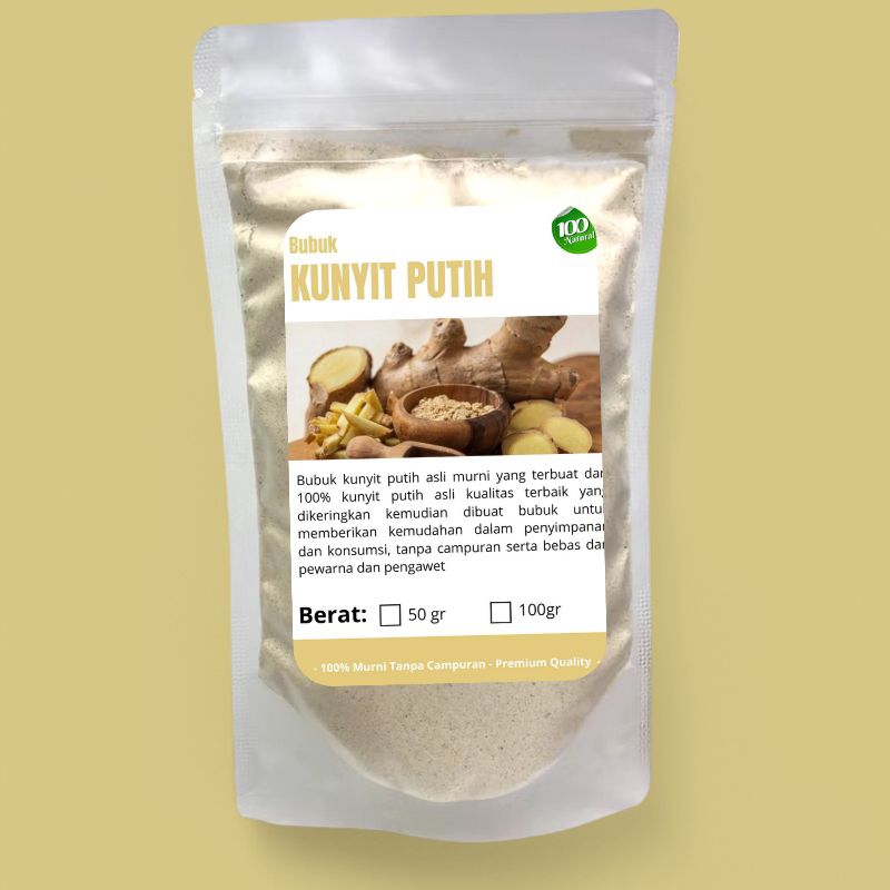 

100Gram KUNYIT PUTIH BUBUK TANPA CAMPURANASLI 100% ORIGINAL kunyit putih bubuk original