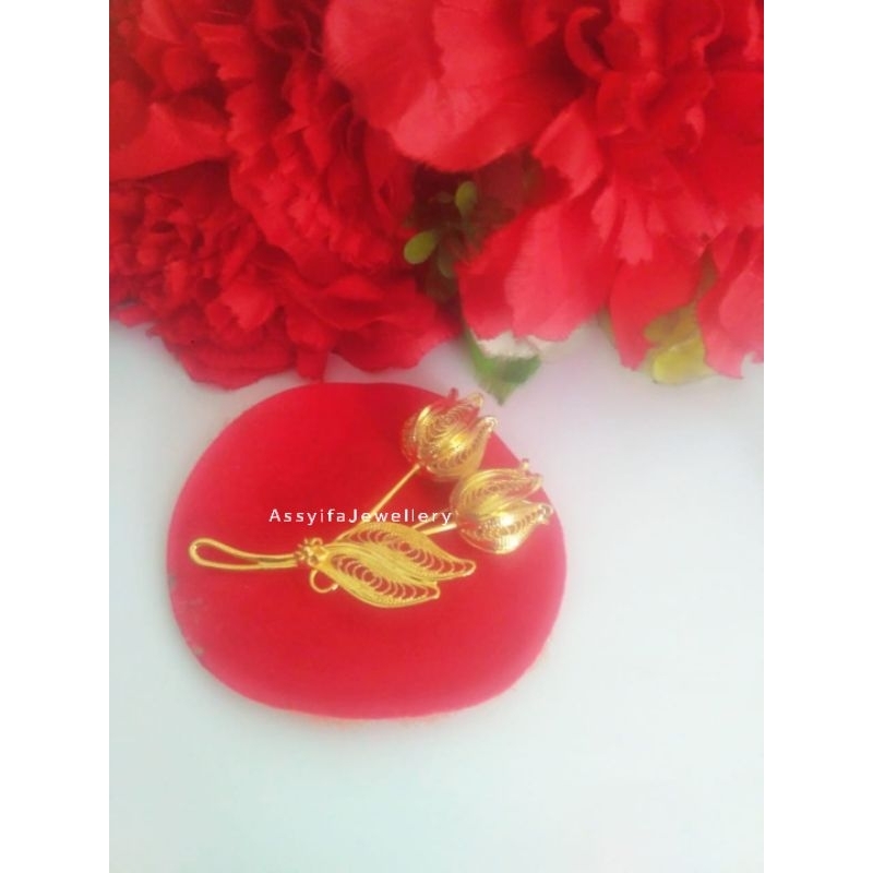 Bros Tulip / Bros Pin Motif Bunga Tulip