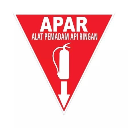 

STIKER VINYL SEGITIGA APAR UK. 25 X 25 CM SIGN RAMBU K3 SAFETY