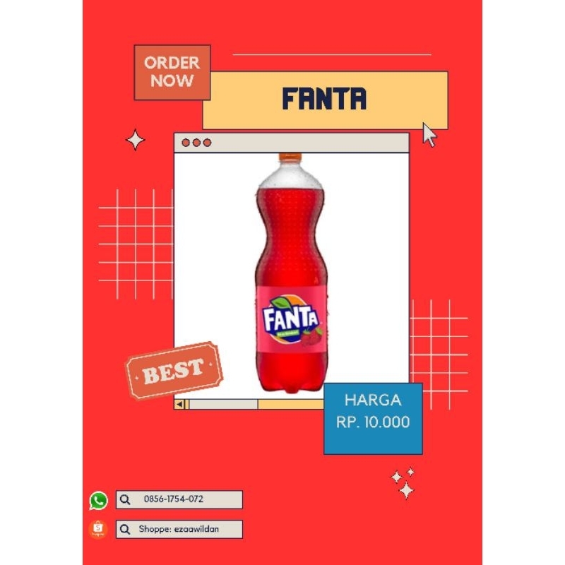 

Fanta strawberry 1L