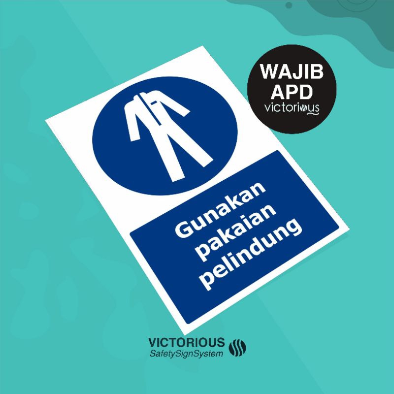 

Sticker Safety K3 Wajib APD Gunakan Pakaian Pelindung | Sticker Vinyl Tahan Air