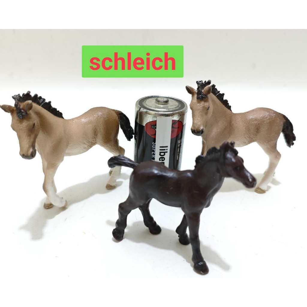 Set schleich hanoverian stallion brown horse figure miniature papo
