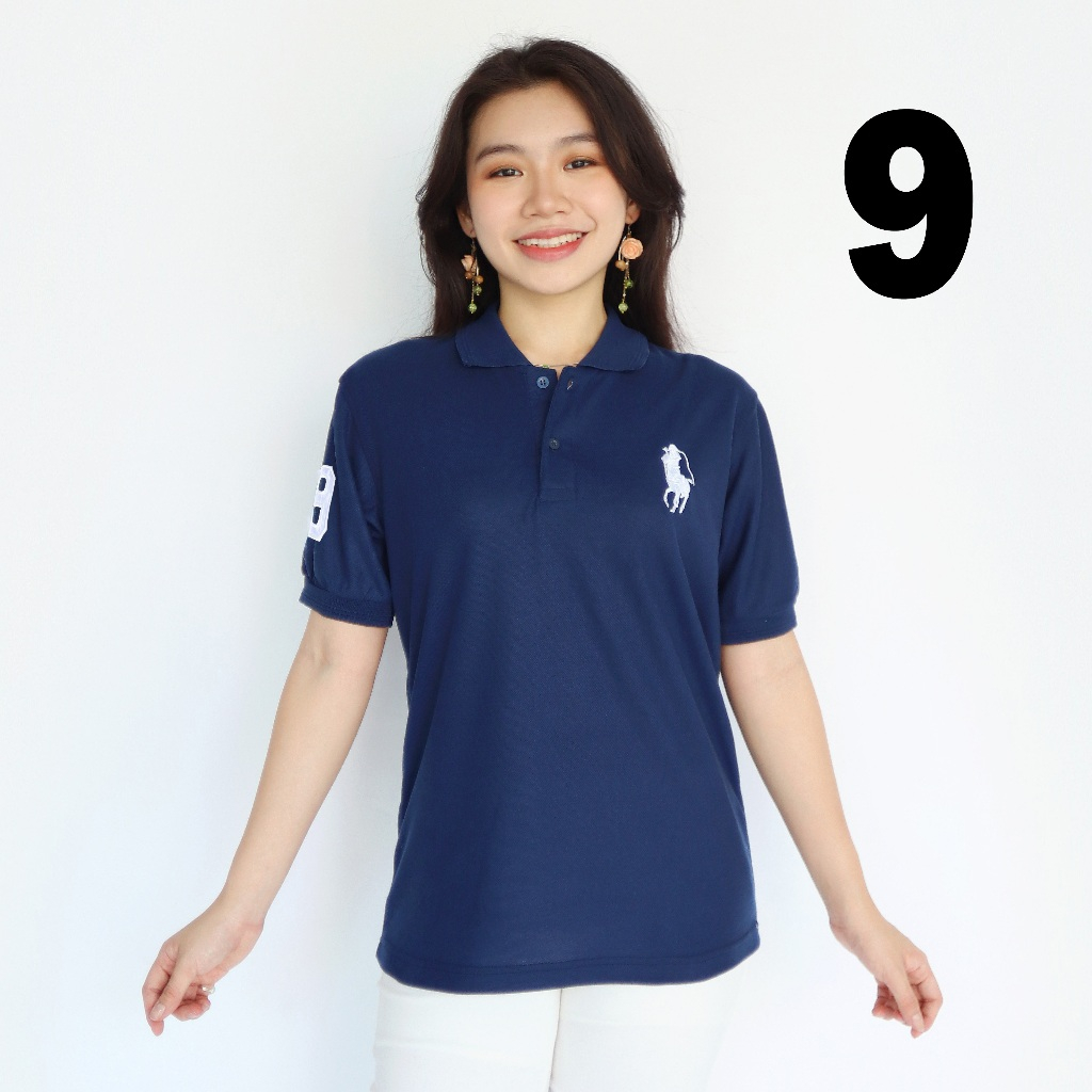 Kaos Polo Wanita Dailystyle Pique Kerah Distro Bordir Logo Lengan Pendek