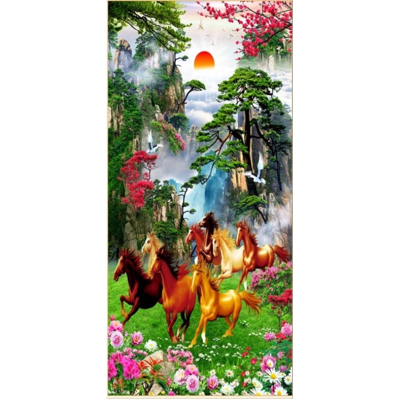 poster cetak jumbo,kuda berlari, hiasan dinding,kuda berlari, bisa cod