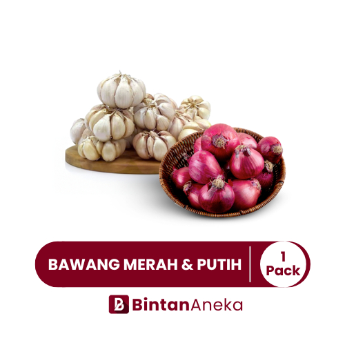 

Paket Hemat Bawang Merah dan Bawang Putih 500gr