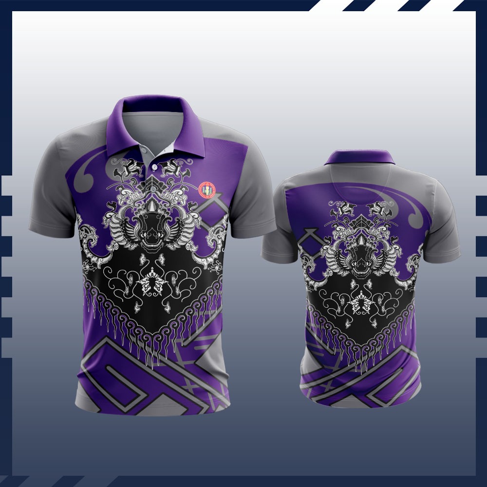 Baju pgri Kaos Polo Pria Batik PGRI | Baju Guru Batik PGRI | Kaos Jersey Motif Batik PGRI baju olahr