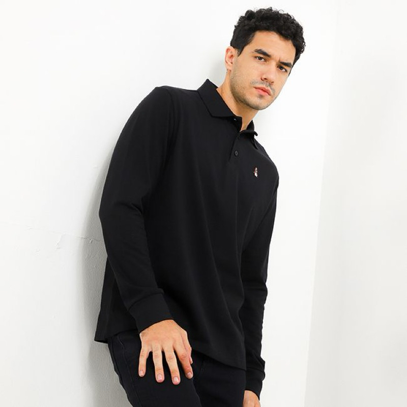 Polo Shirt Lengan Panjang Pria Hush Puppies Original