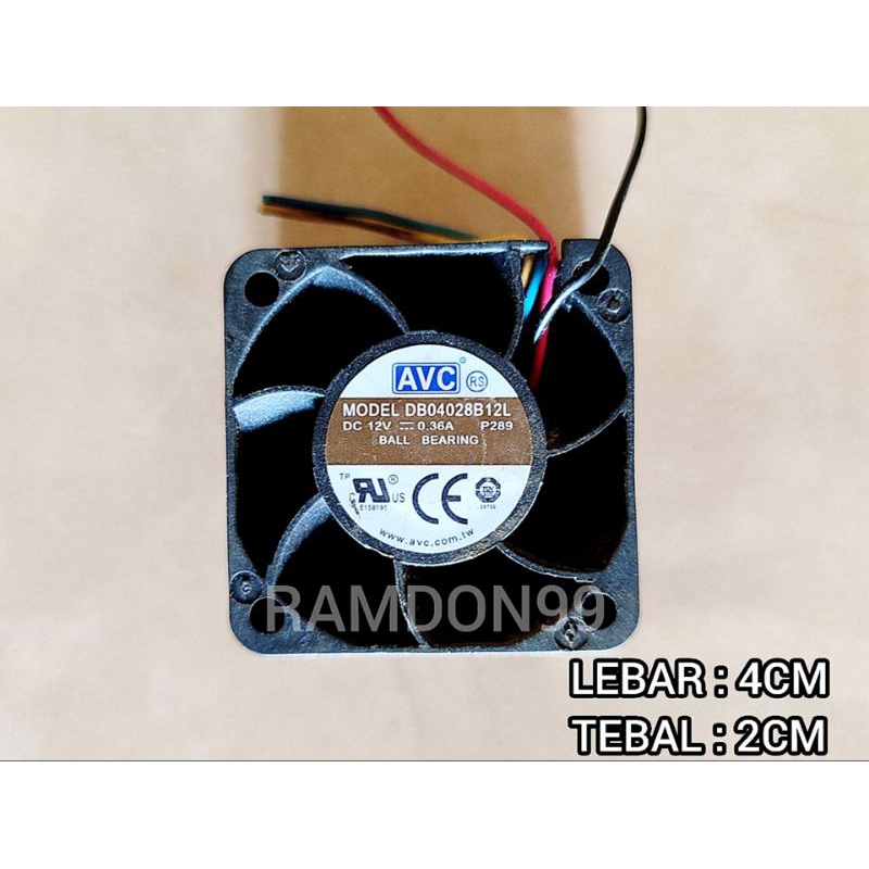 Kipas DC 4x4cm 12V High Speed AVC Fan