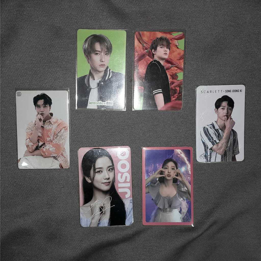 Photocard Official Kpop TWICE BLACKPINK NCT 127 NCT DREAM Song Joongki Oreo Mie Lemonilo Scarlett Wh
