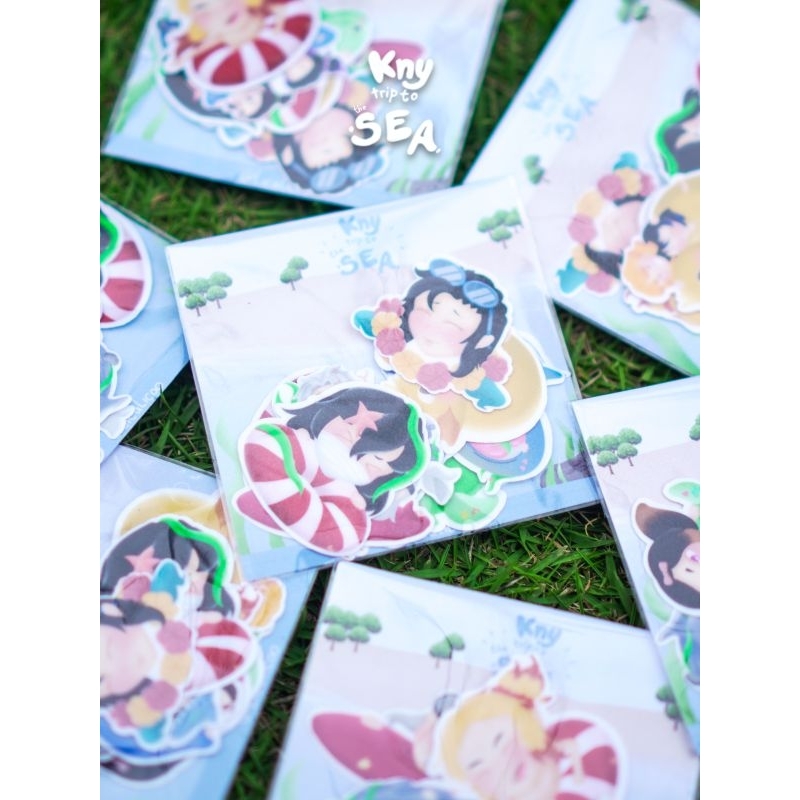 

Fanart Kimetsun no Yaiba sticker set ✨KNY TRIP TO THE SEA✨