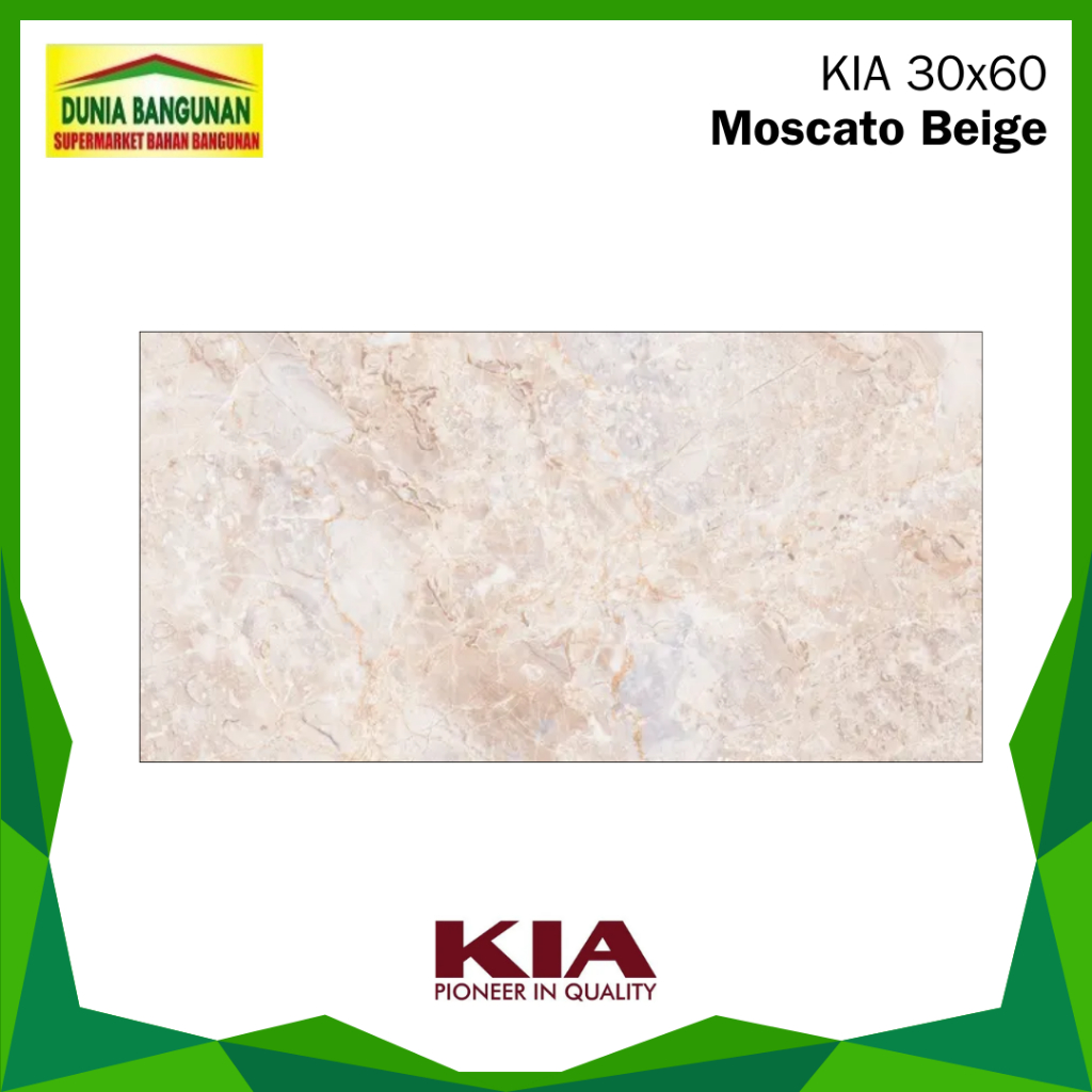 Keramik 30X60 Dinding KIA Moscato Beige Keramik Cutting / Keramik Kamar Mandi / Keramik Dapur / Kera