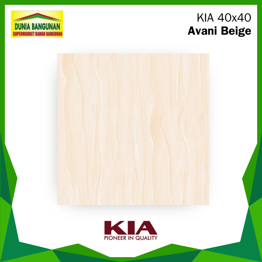 Keramik 40x40 KIA Avani Beige Keramik Lantai Glossy Marble Beige Keramik Lantai