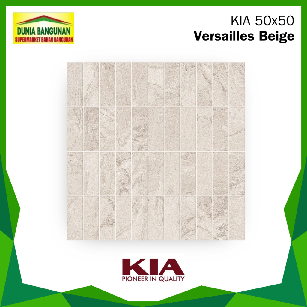 Keramik 50x50 KIA Versailles Beige Keramik Kasar / Keramik Kamar Mandi / Keramik Teras / Keramik Dap