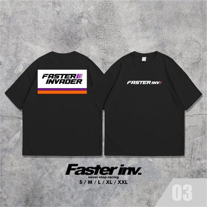 Arshanda T-Shirt Black Faster Inv 03 S-XXL
