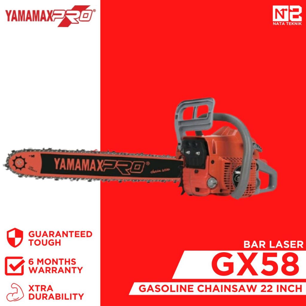 YAMAMAX-PRO GX58 Laser Chainsaw / Chain Saw 22" Inch - Mesin Gergaji Potong Kayu Pohon Senso / 22" -