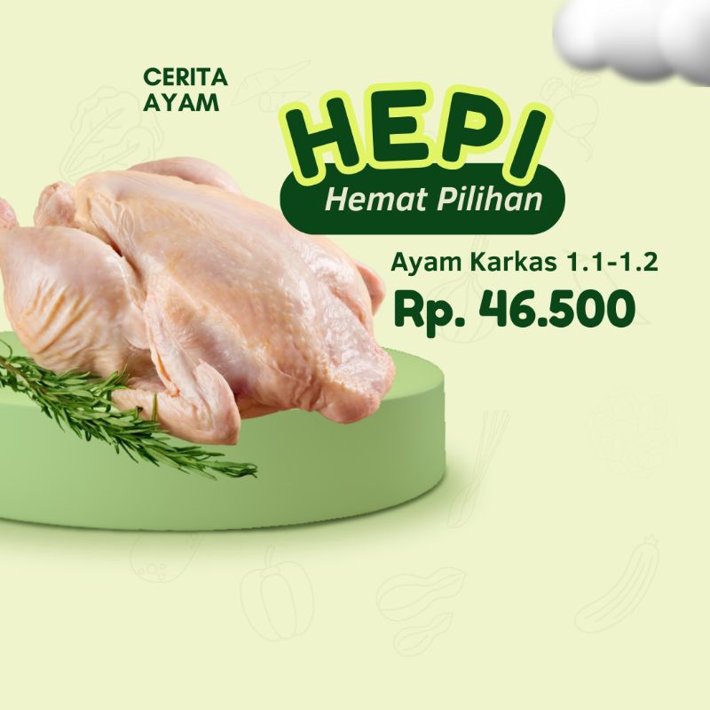 

Ayam Broiler/Karkas (FRESH) Ukuran 1.1-1-2