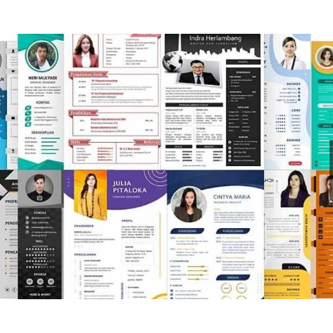 60 Template WORD siap EDIT curiculum vitae Template CV Elegant Template Resume langsung kirim email