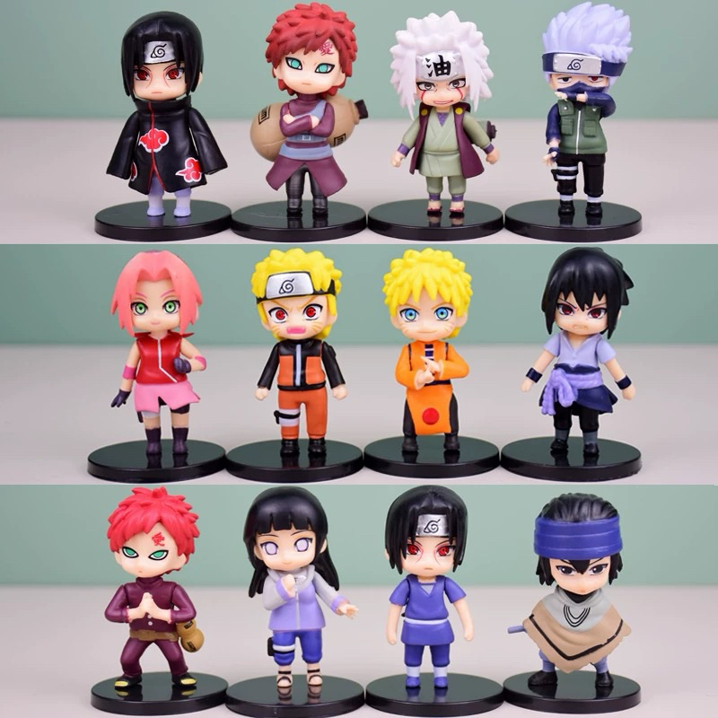 Action Figure Naruto: Cute MINI Kawaii Version 2 - Naruto, sasuke, Sakura, Kakashi, Gaara, Itachi, J