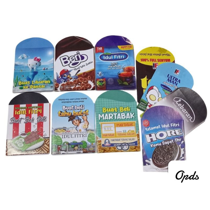 

100 pcs Amplop Lebaran Motif Amplop Lebaran Karakter Amplop Lebaran Snack
