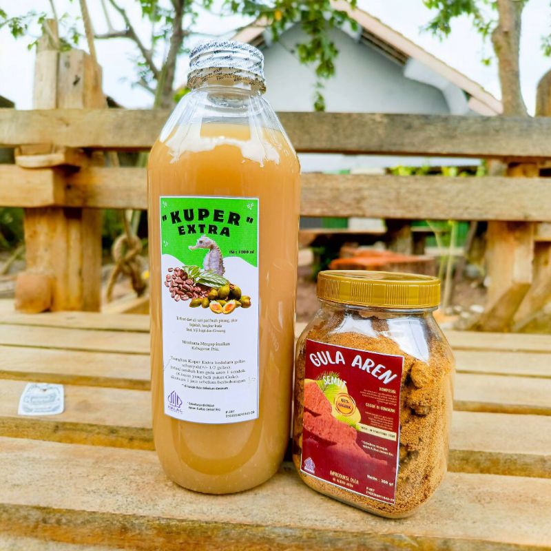 Nooisela Kuper Extra 1000 Ml + Gula Aren Semut Jamu Kuat Herbal Pria Dewasa Tahan Lama