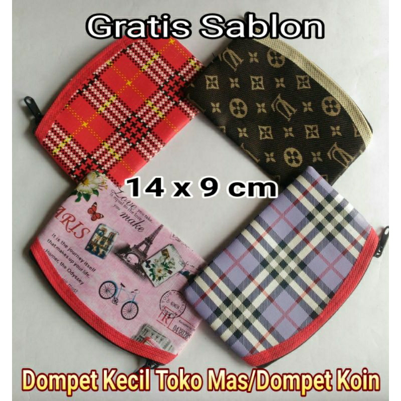 DOMPET KECIL TOKO MAS/DOMPET KOIN/DOMPET SOUVENIR TOKO PERHIASAN/DOMPET GRATIS SABLON