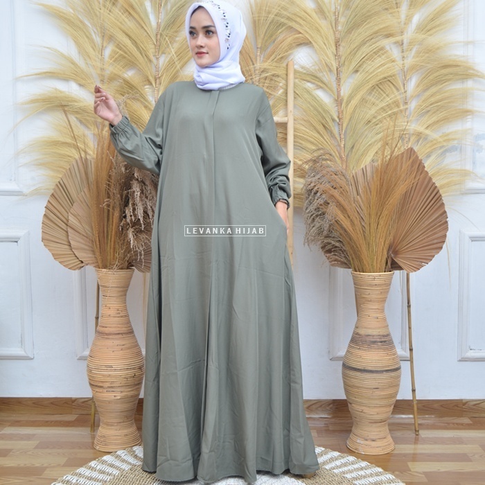 FAVORIT BIYA DRESS GAMIS BAHAN SHAKILA ATAU GAMIS POLOS PREMIUM BIYA DRESS UKURAN ALLSIZE SAMPAI