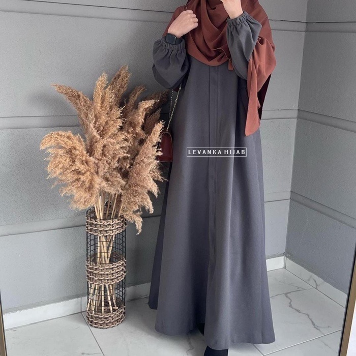 BIYA DRESS Gamis Bahan Shakila atau Gamis Polos Premium Biya Dress ukuran Allsize sampai Jumbo