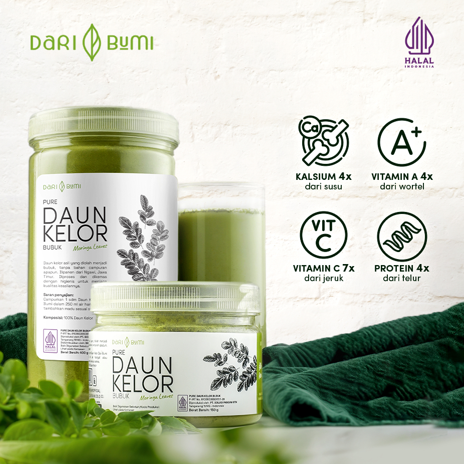 

Dari Bumi Daun Kelor Moringa Bubuk Premium Pure Organic