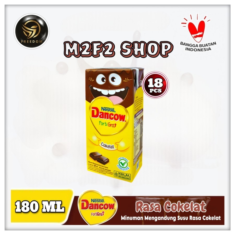 

Nestle Dancow Fortigro Chocolate | Susu Rasa Cokelat Kotak UHT - 180 ml (Kemasan 18 Pcs)