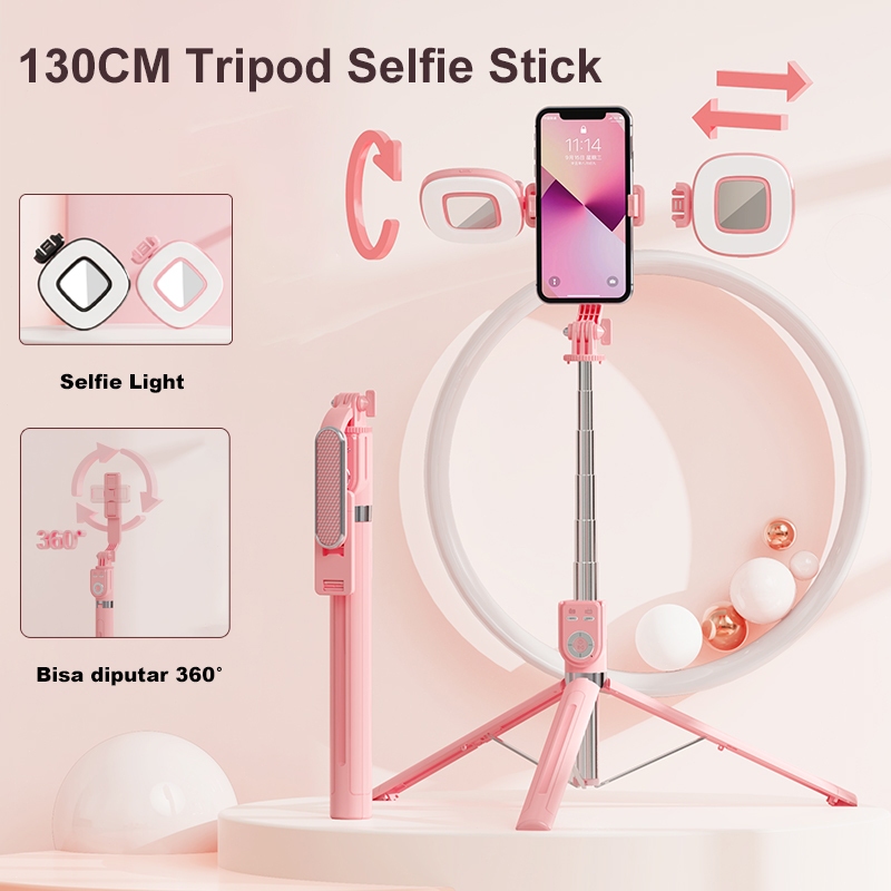 Topspot P86 Tongsis Tripod Konten Kreator  Bluetooth Selfie Stick  Remote Shutter 7 kunci Selfie Sti
